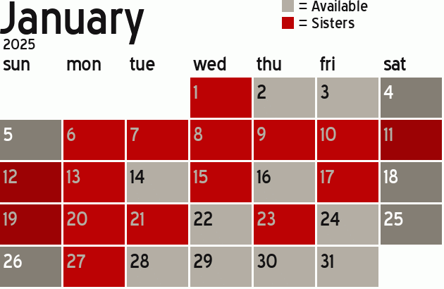 Missionary Dinner Calendar