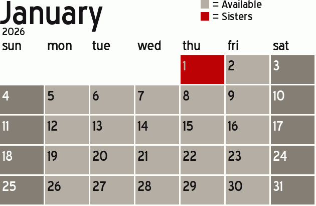 Missionary Dinner Calendar