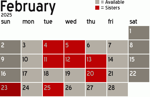 Missionary Dinner Calendar