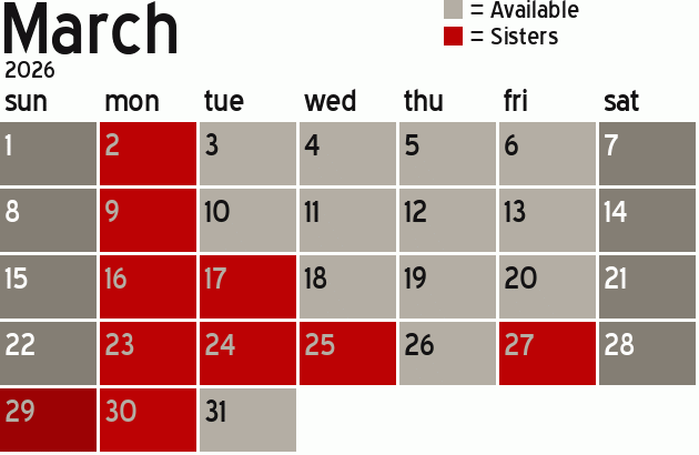 Missionary Dinner Calendar