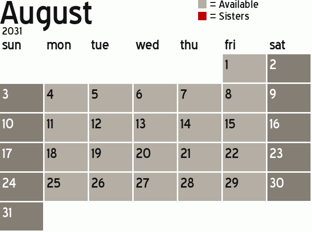 Missionary Dinner Calendar
